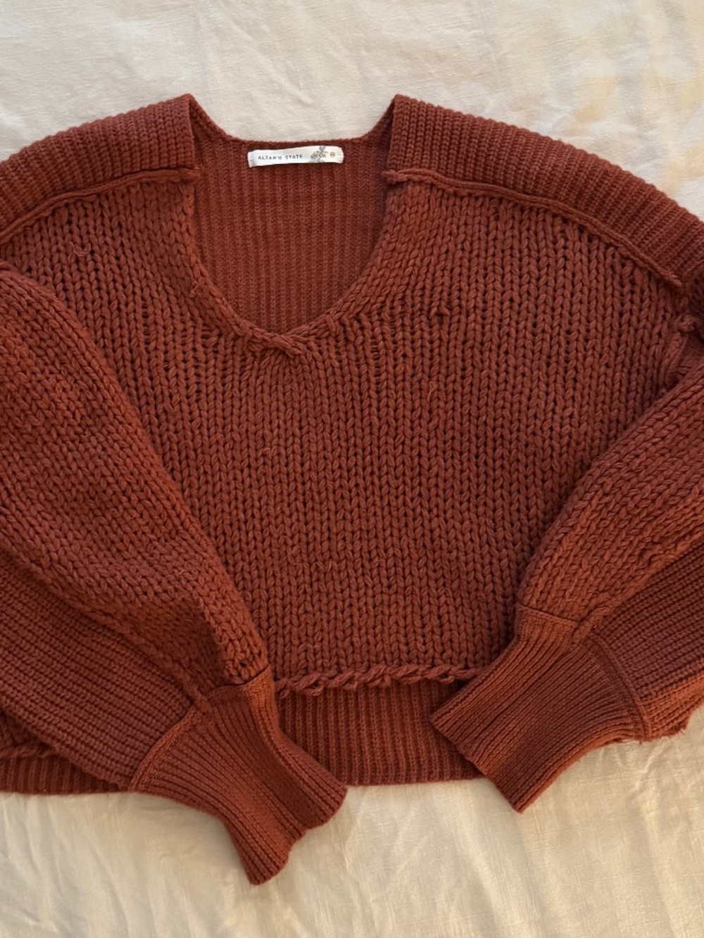 Orange Cropped Sweater